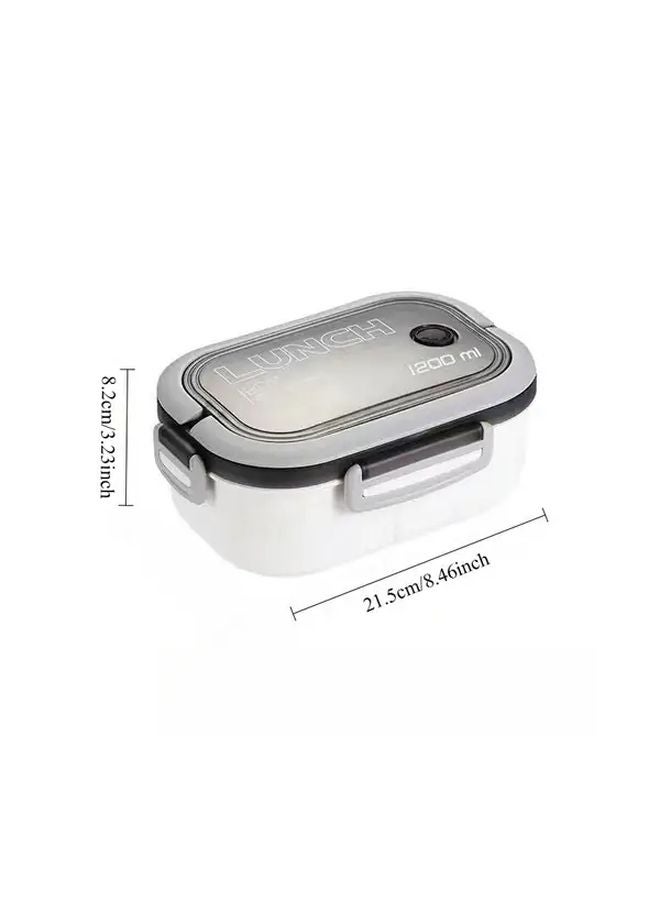Green Microwave Safe Thermal Lunch Box 3 Compartment Leakproof Insulated For Office School Travel - Image 3